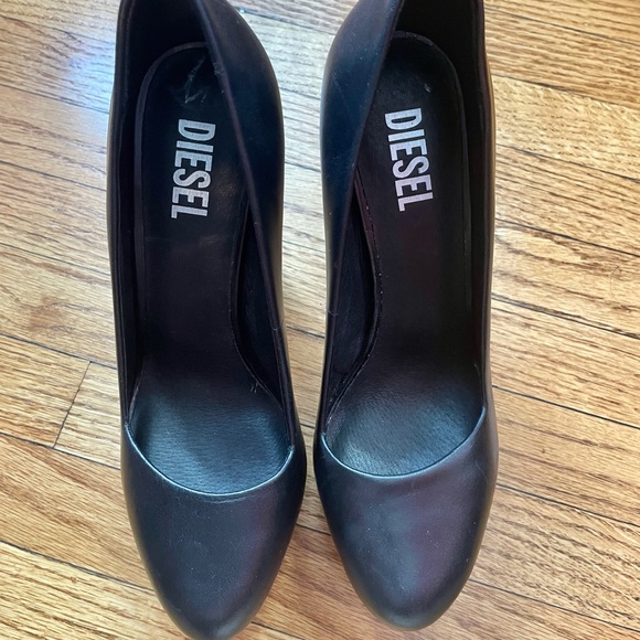 Black Diesel platform pumps - Picture 3 of 5